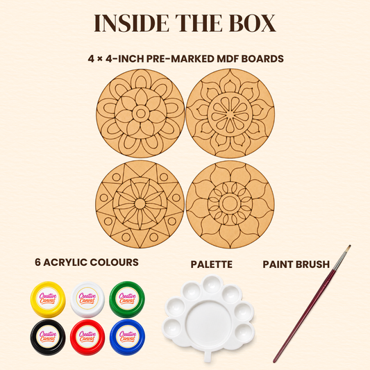 Mandala Art Coasters Kit