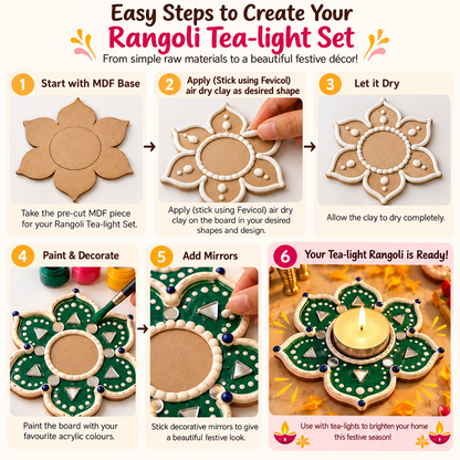 Lippan Tea Light Rangoli Kit